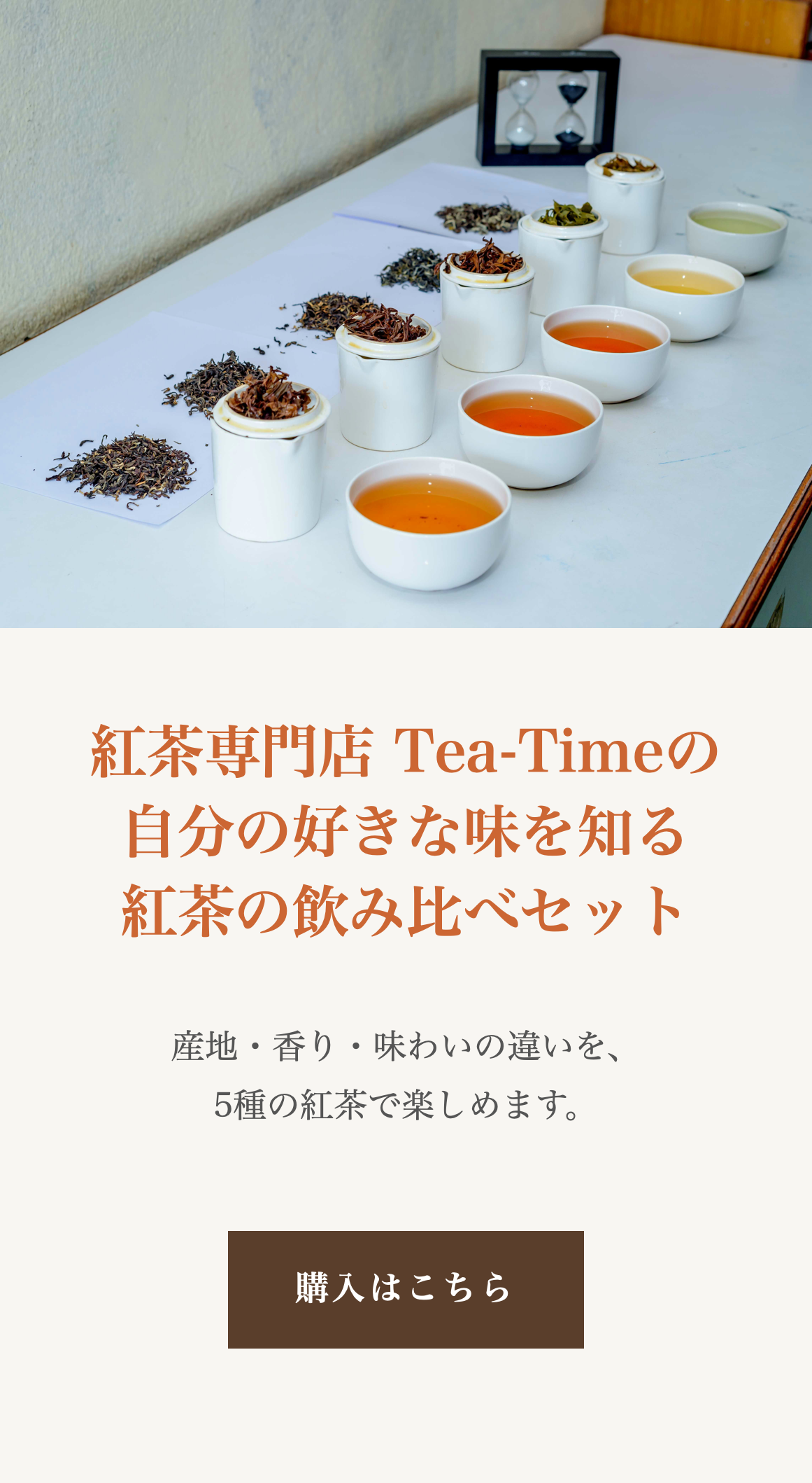 紅茶飲み比べLPのFV